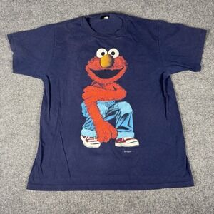 Vintage Elmo 90s Hip Hop T-Shirt Jim Henson Sesame Street Men's L